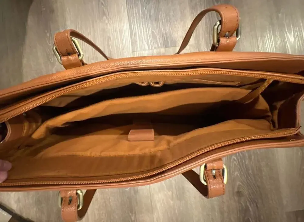 Ecosusi Women's Laptop Work Tote Briefcase in Cognac